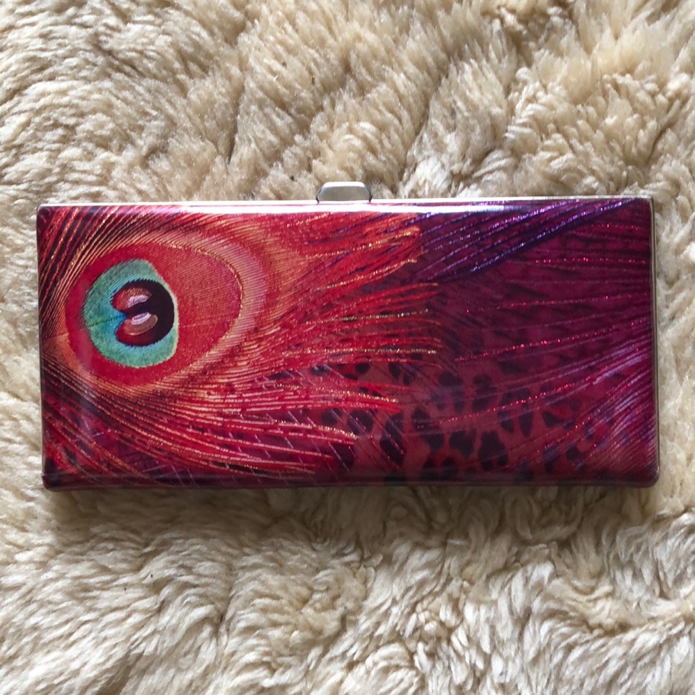 Lodis wallet clutch peacock pattern